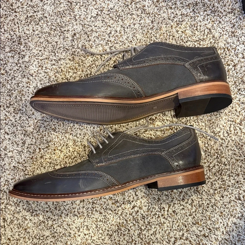 Giorgio Brutini Men's Black Wingtip Oxfords - Picture 3 of 6